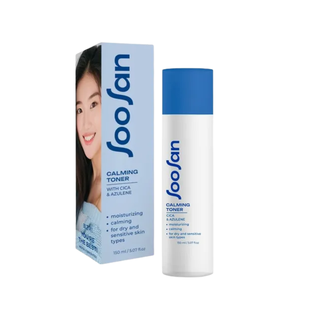 Тонер для лица SOOSAN Calming Toner with Cica & Azulen Успокаивающий с центеллой и азуленом 150мл - в интернет-магазине tut-beauty.by