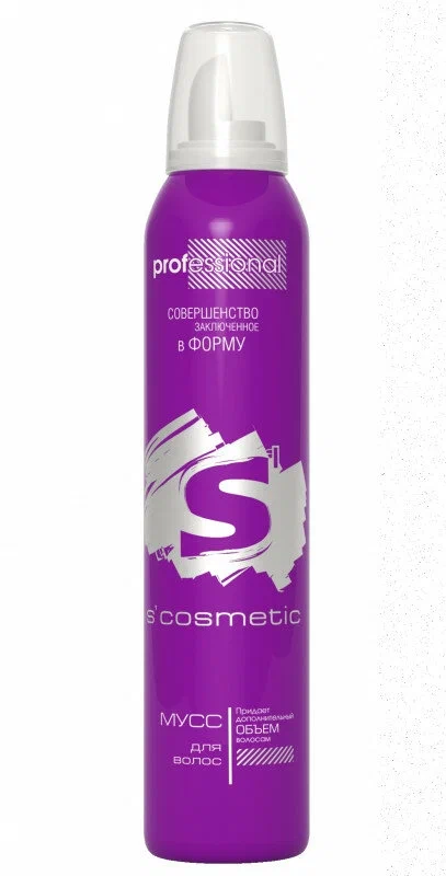 Мусс для волос S'cosmetic объем 200мл
