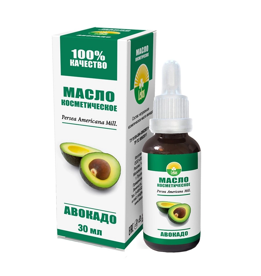 Косметическое масло Lekus авокадо с крышкой - пипеткой 30мл - в интернет-магазине tut-beauty.by