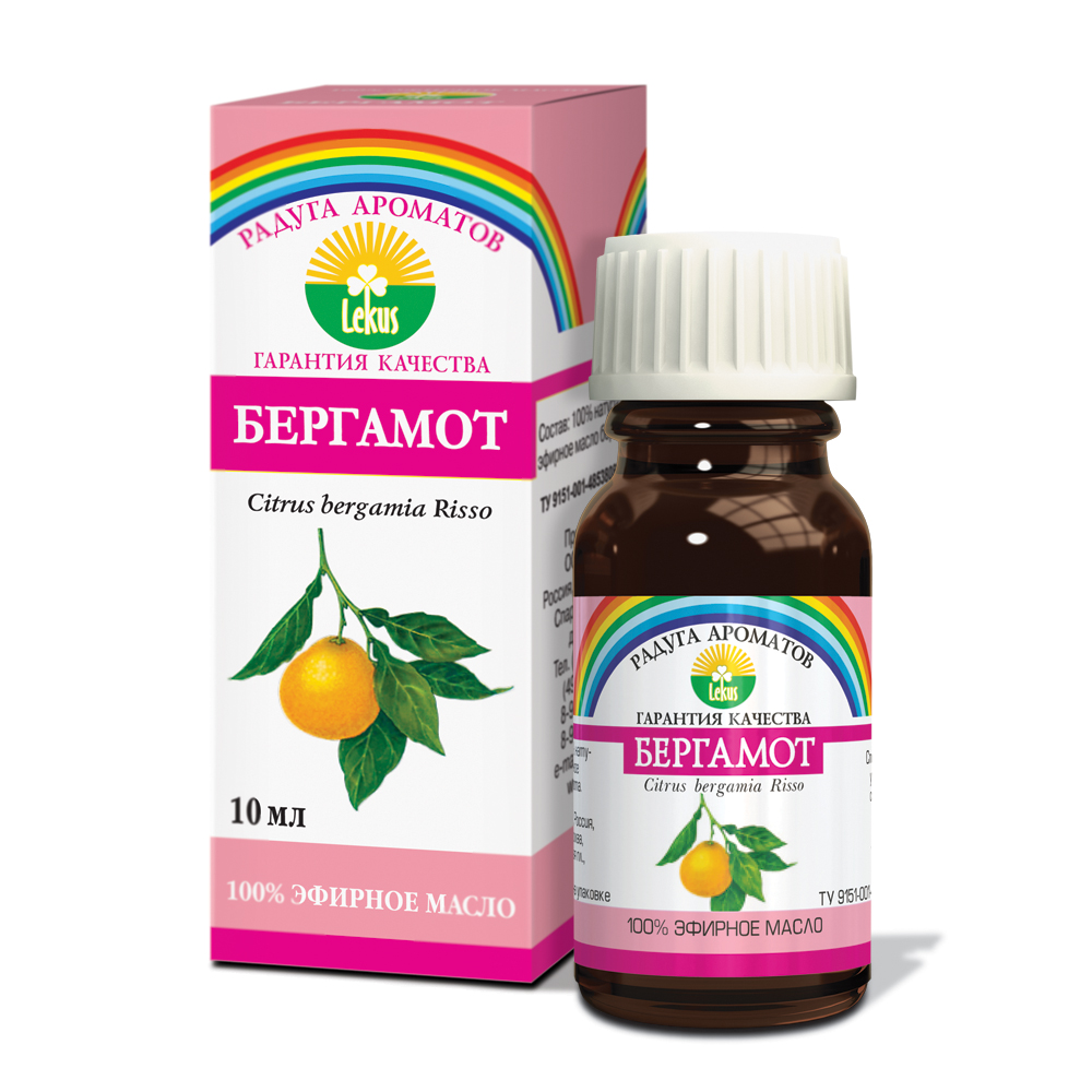 Эфирное масло Lekus бергамот 10мл р - в интернет-магазине tut-beauty.by