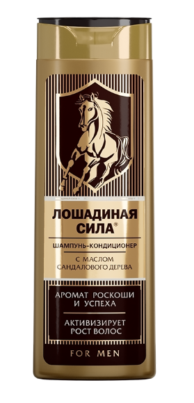 Шампунь-кондиционер для волос Лошадиная Сила мужской с маслом сандалового дерева 400мл - в интернет-магазине tut-beauty.by