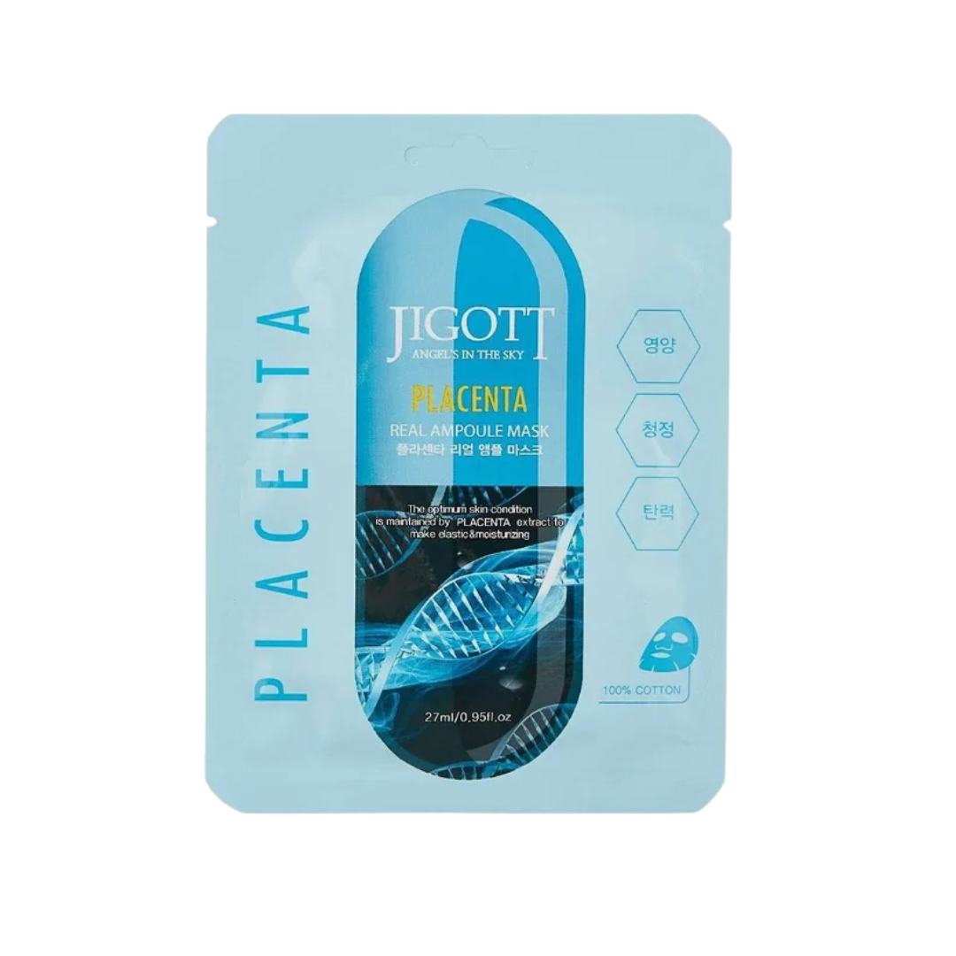 Маска для лица Jigott Placenta Real Ampoule Mask с экстрактом плаценты 27мл