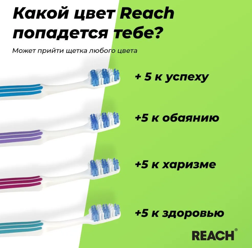 Зубная щетка Reach Interdental Межзубная чистка средняя жесткость