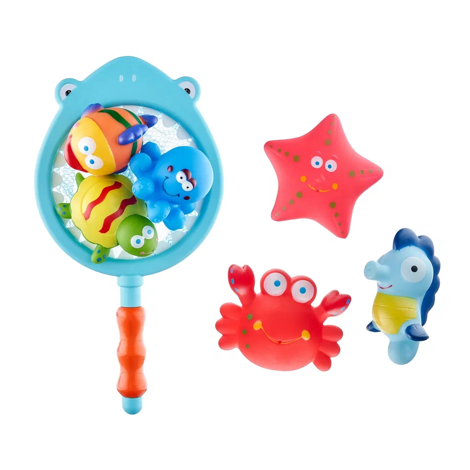 Набор игрушек Roxy Kids Морские обитатели с сачком 7шт