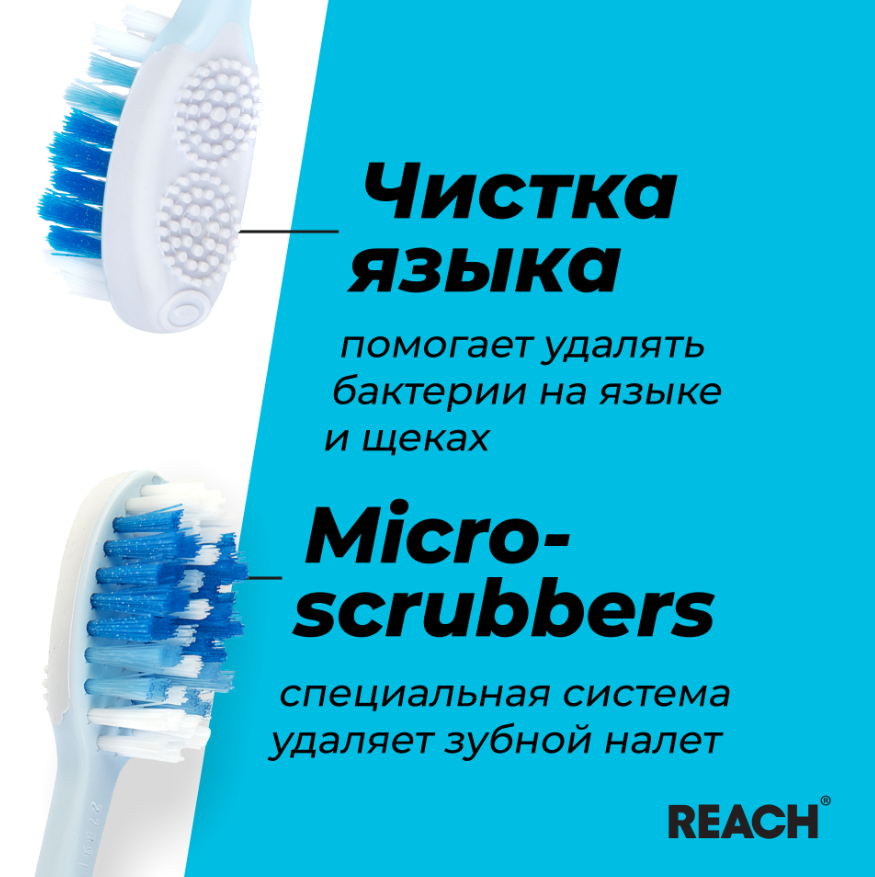 Зубная щетка Reach Stay White Белизна зубов жесткая