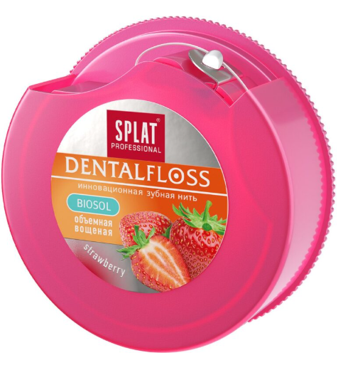 Зубная нить SPLAT Professional DentalFloss клубника 30м