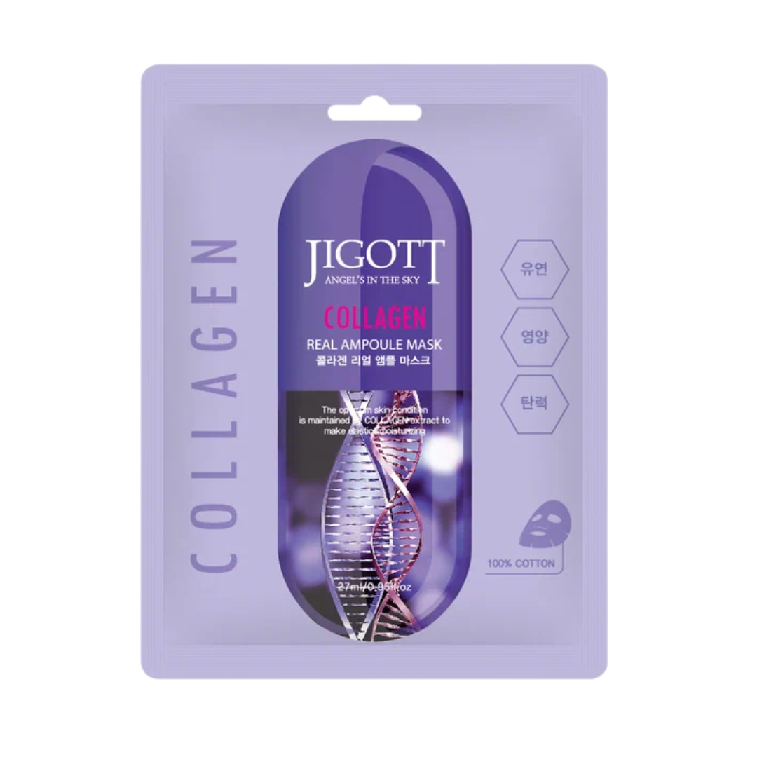 Маска для лица Jigott Collagen Real Ampoule Mask с коллагеном 27мл