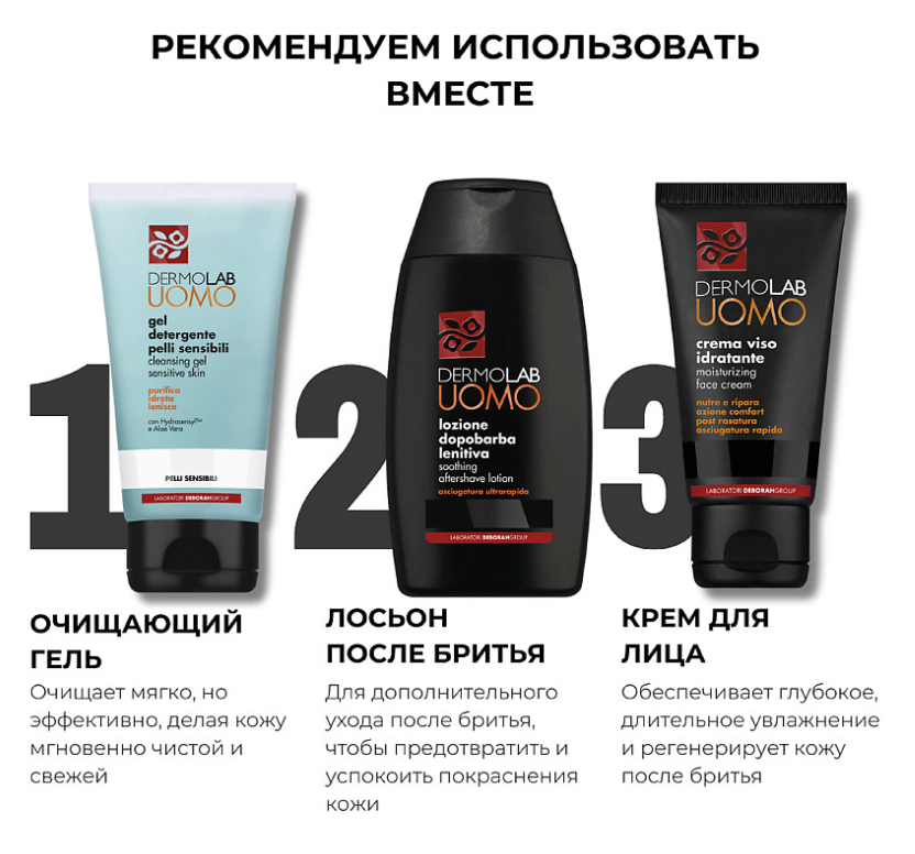 Пена для бритья Deborah Dermolab Uomo успокаивающая и защищающая 200мл
