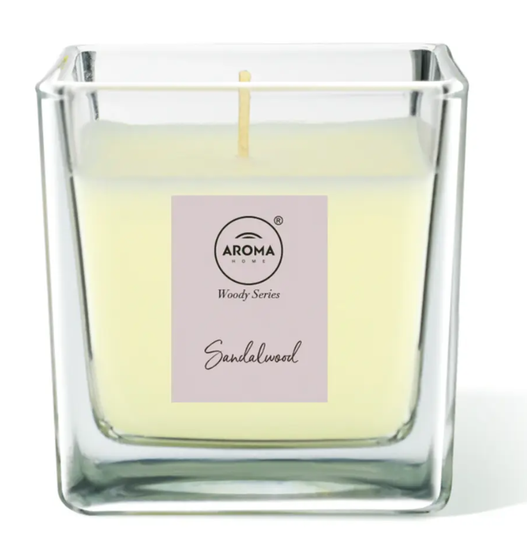 Ароматизированная свеча Aroma Home Woody Series Cande Сандал 155г р - в интернет-магазине tut-beauty.by
