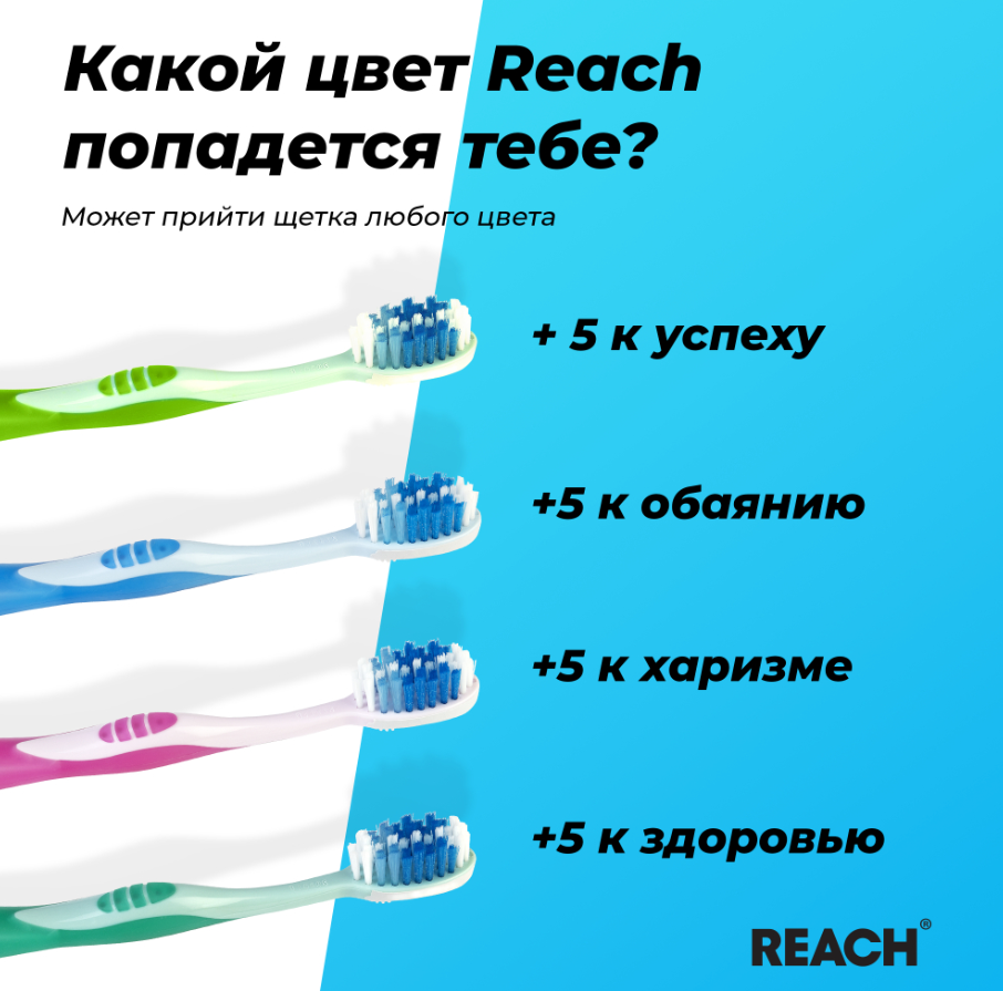 Зубная щетка Reach Stay White Белизна зубов жесткая