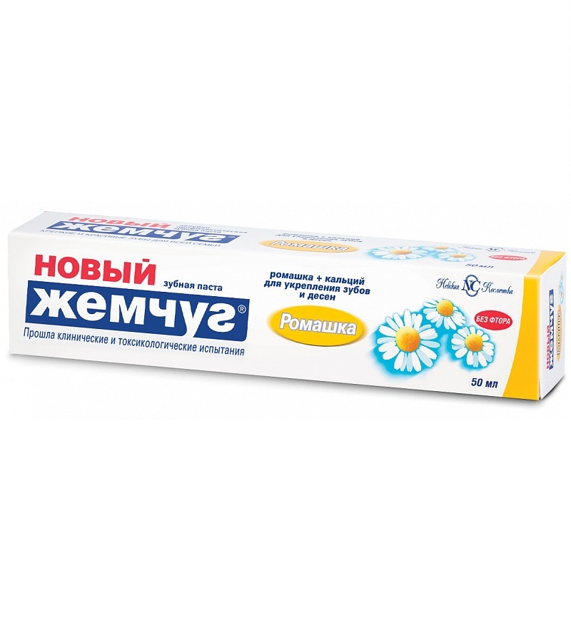 Зубная паста Новый Жемчуг ромашка 100мл - купить в интернет-магазине tut-beauty.by.
