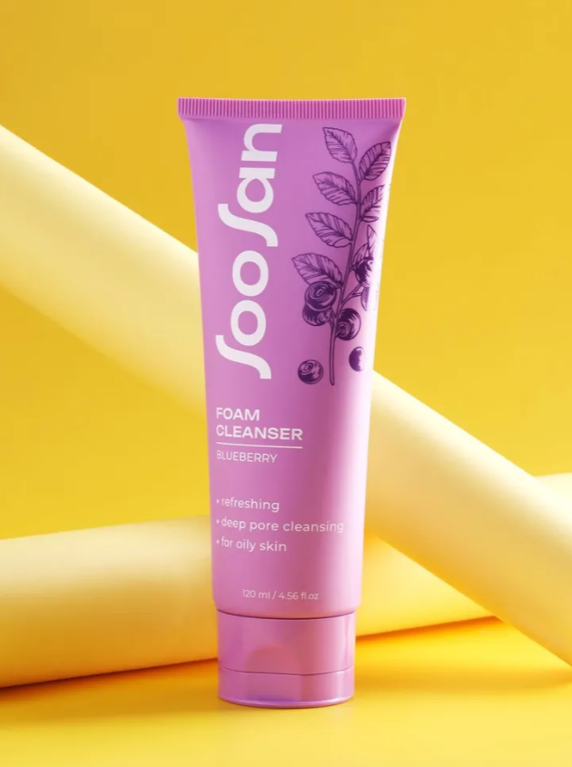 Пенка для лица SOOSAN Очищающая с экстрактом черники для проблемной кожи 120мл - в интернет-магазине tut-beauty.by