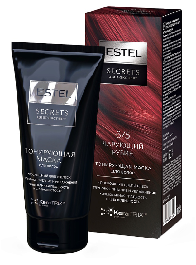 Маска для волос Estel Secrets Цвет-Эксперт тон 6.5 Чарующий Рубин 150мл
