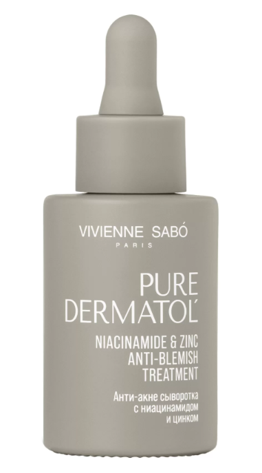 Сыворотка для лица Vivienne Sabo Pure Dermatol' Анти-акне с ниацинамидом и цинком 30мл