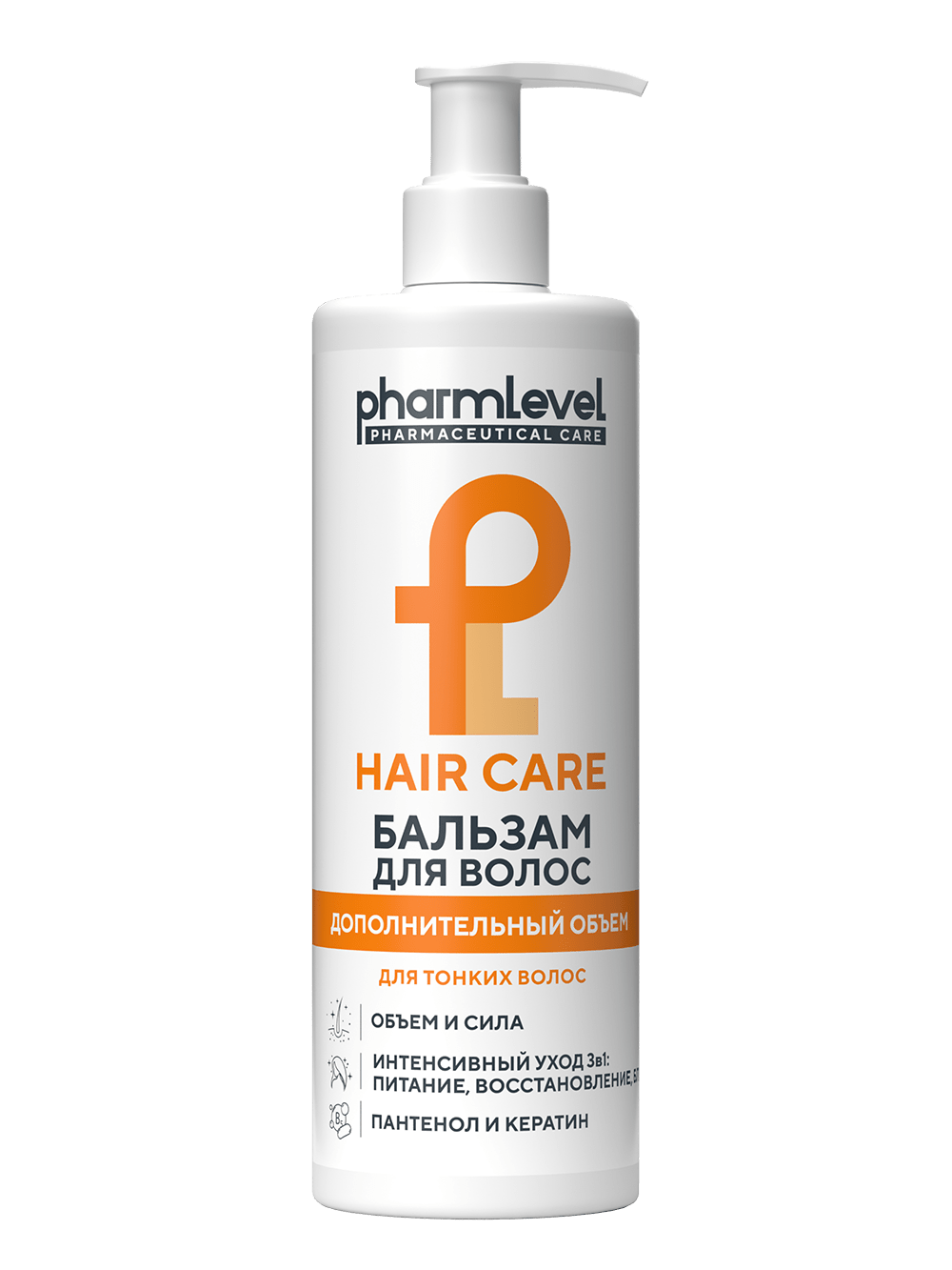 Бальзам для волос Pharmlevel Hair Care Дополнительный объем 400мл - в интернет-магазине tut-beauty.by