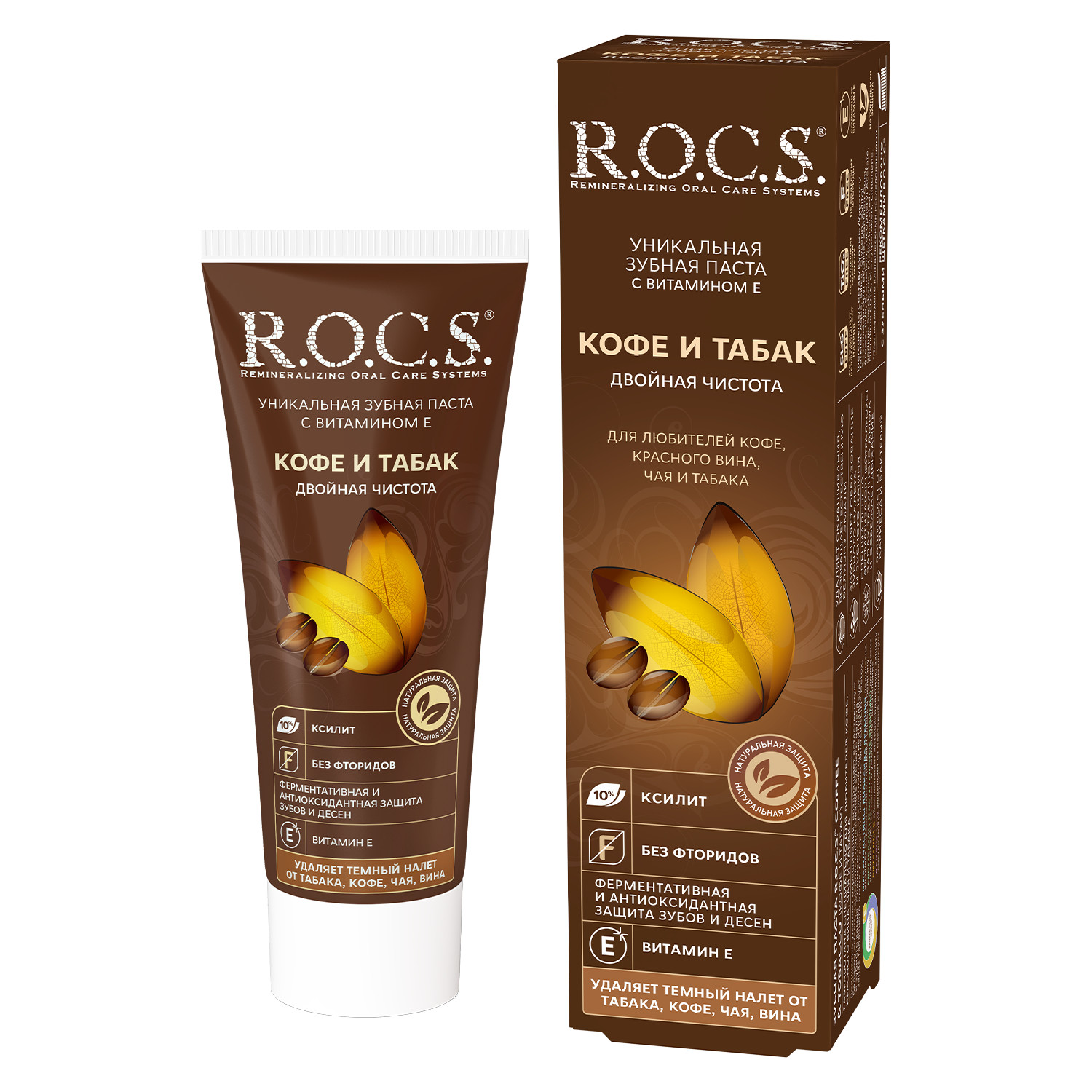 Зубная паста R.O.C.S. кофе и табак 74г