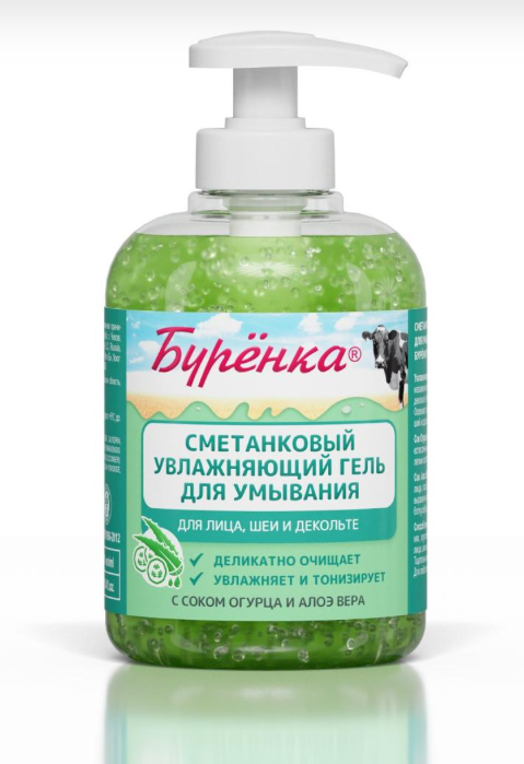 Гель для умывания Лошадиная Сила Бурёнка сметанковый увлажняющий с огурцом и алоэ 300мл - в интернет-магазине tut-beauty.by