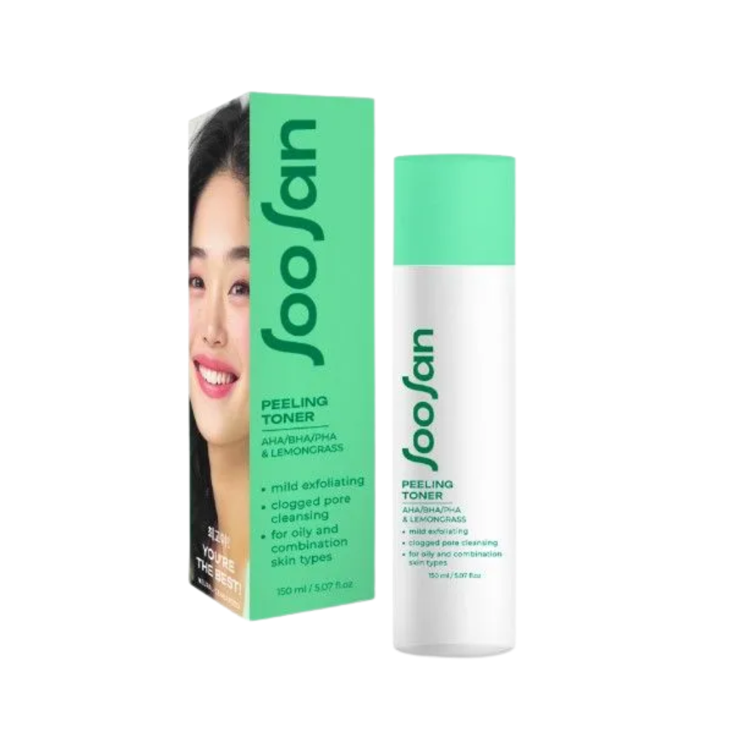 Тонер для лица SOOSAN AHA/BHA/PHA & Lemongrass Отшелушивающий с кислотами 150мл - в интернет-магазине tut-beauty.by