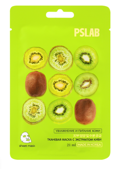 Маска для лица PSLAB Увлажняющая с экстрактом киви 21мл