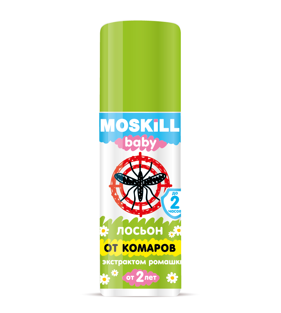 Лосьон Москилл Детский с экстрактом ромашки от комаров 100мл р - в интернет-магазине tut-beauty.by