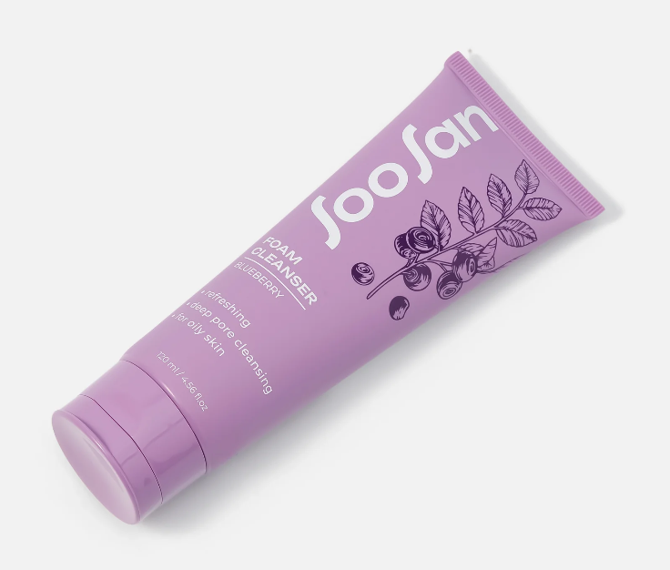 Пенка для лица SOOSAN Очищающая с экстрактом черники для проблемной кожи 120мл - в интернет-магазине tut-beauty.by