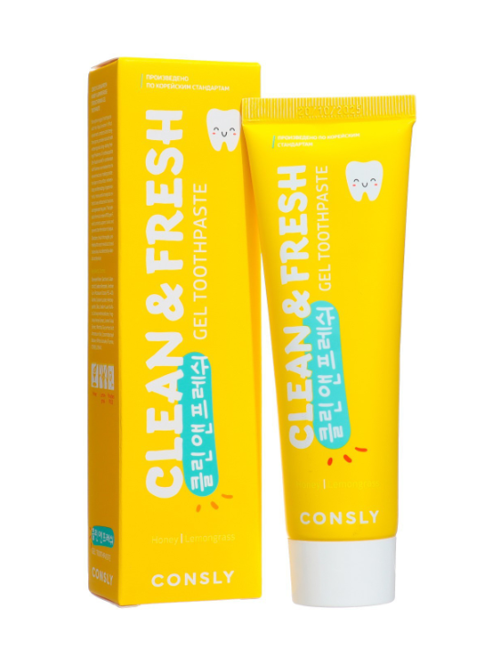 Зубная паста Consly Clean&Fresh гелевая с экстрактами мёда и лемонграсса 105гр - в интернет-магазине tut-beauty.by