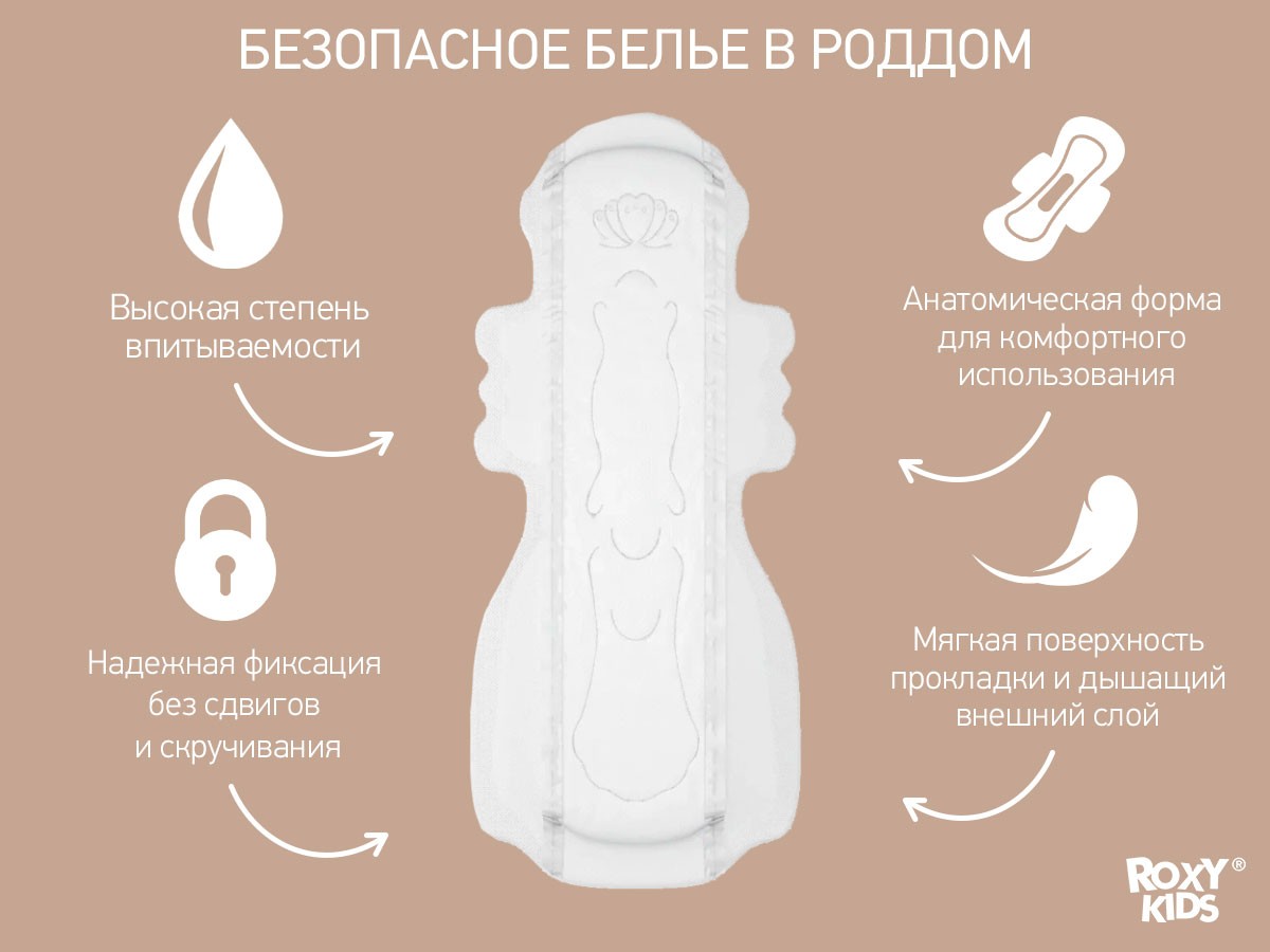 Прокладки послеродовые Roxy Kids EXTRA PLUS с бортиками и крылышками 41см 10шт
