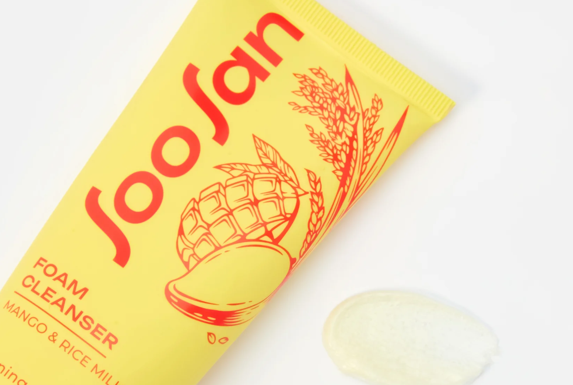 Пенка для лица SOOSAN Выравнивающая тон с экстрактом манго и рисовым молочком 120мл - в интернет-магазине tut-beauty.by