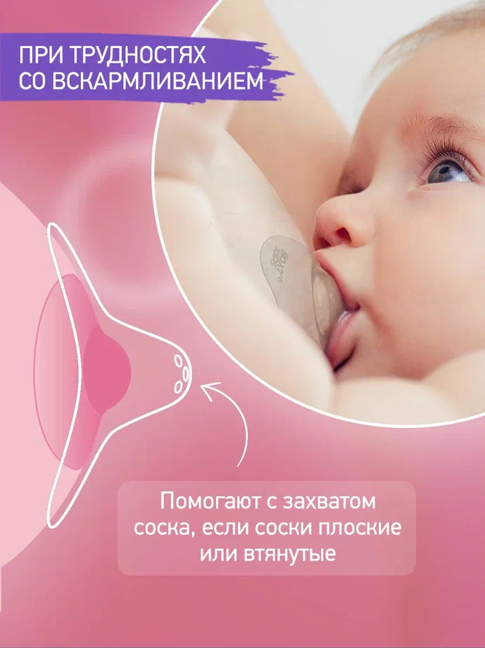 Накладки защитные Roxy Kids на соски силиконовые размер M+M 2шт