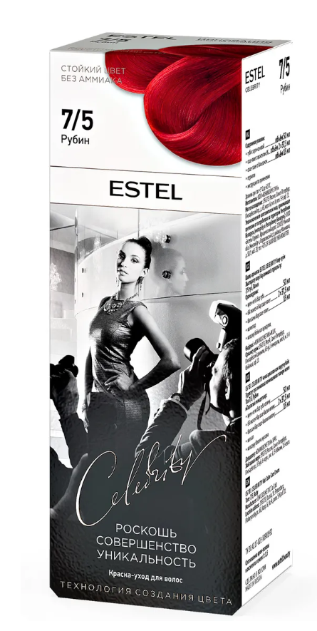 Краска для волос Estel Celebrity тон 7.5 рубин