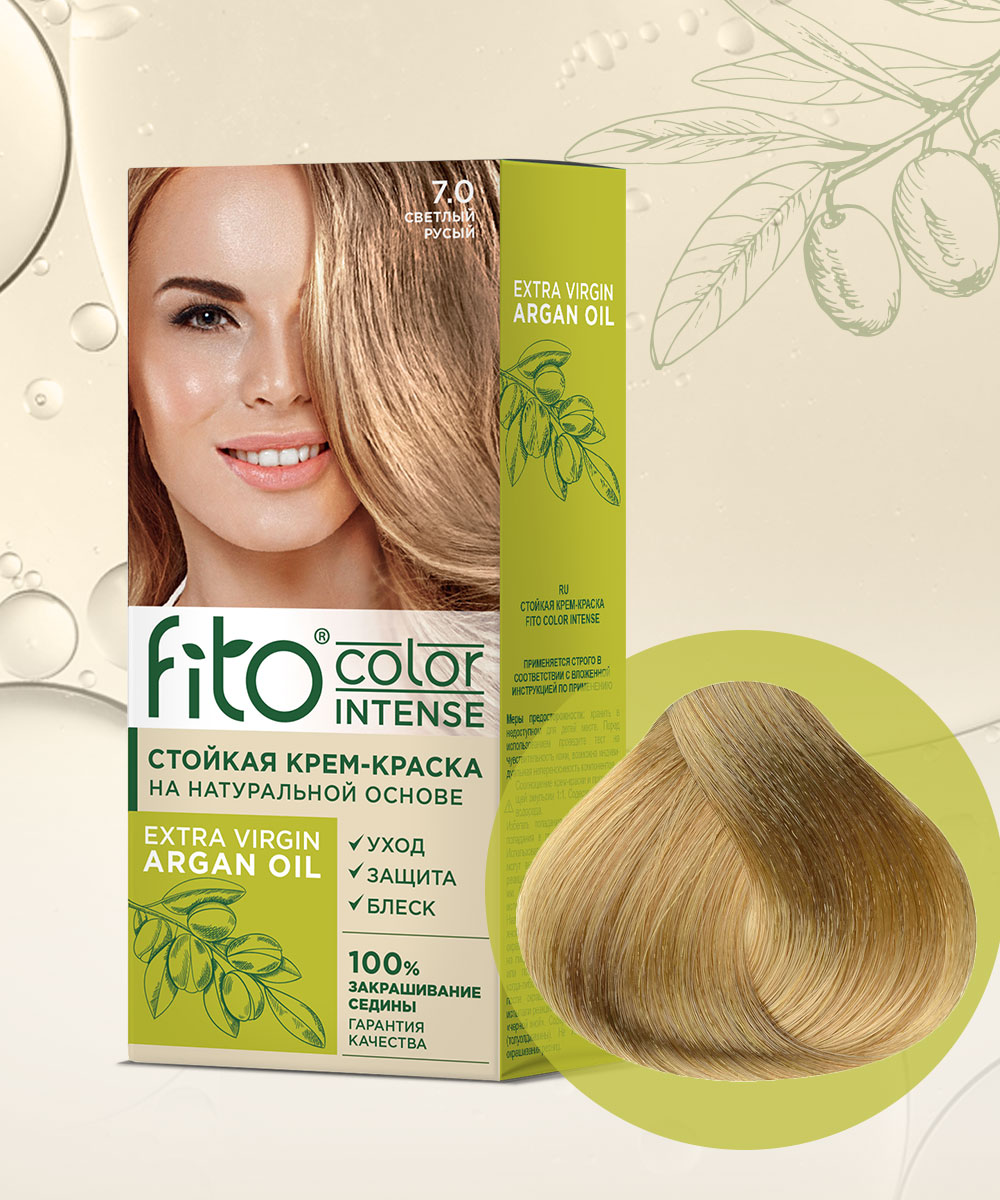 Крем-краска для волос Fito Сolor Intense тон 7.0 Светлый русый 115мл - в интернет-магазине tut-beauty.by