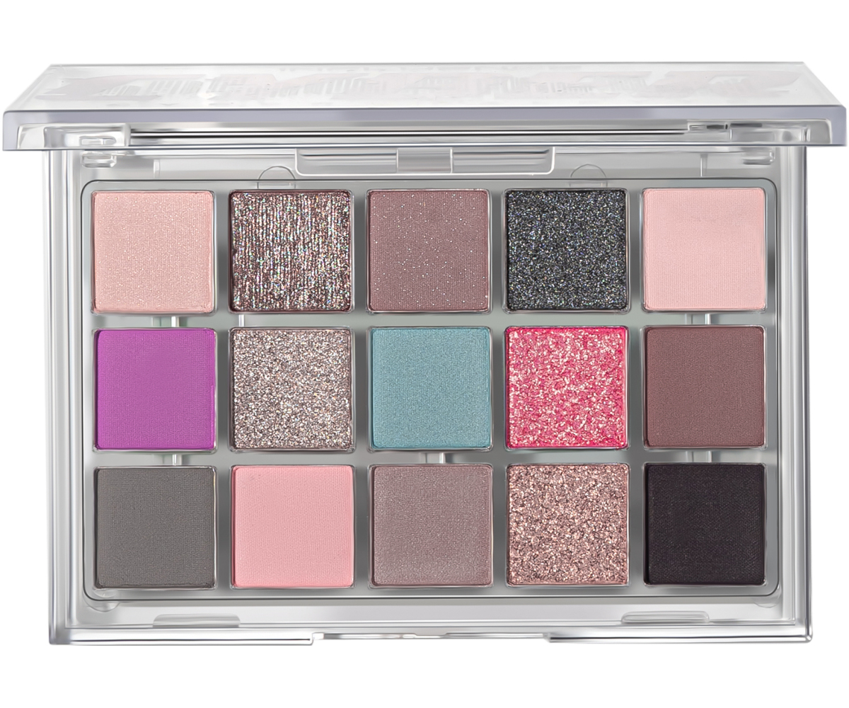 Палетка теней Influence Beauty Cyber из 15 оттенков макияж в стиле Hi-tech 15г р - в интернет-магазине tut-beauty.by