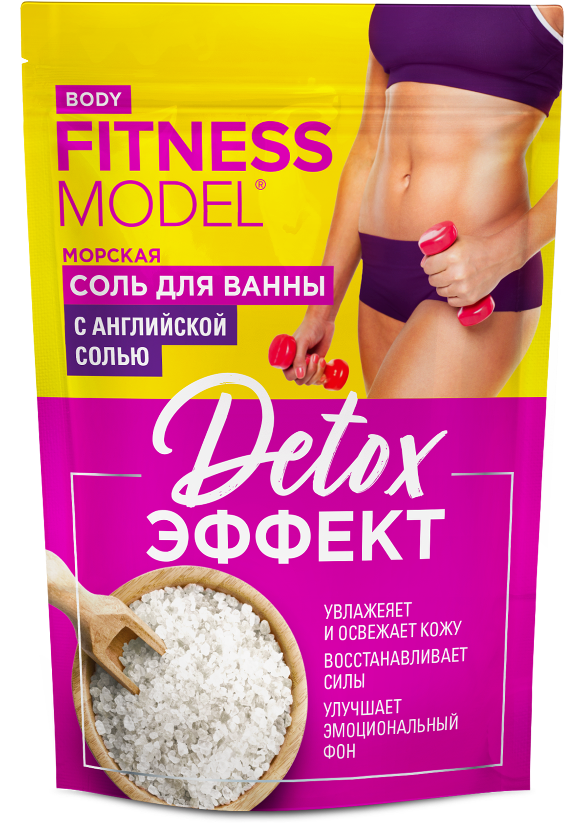 Соль для ванны Fitness Model Detox-эффект морская 500гр - в интернет-магазине tut-beauty.by