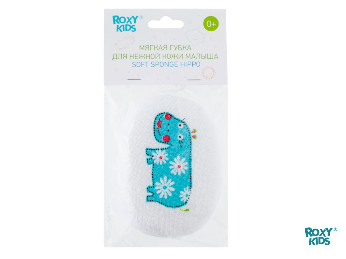 Губка для купания Roxy Kids с хлопковым покрытием детская 