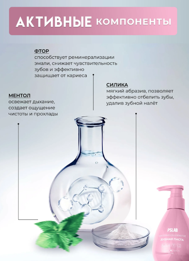 Зубная паста PSLAB Ледяной Арбуз укрепляющая 200мл