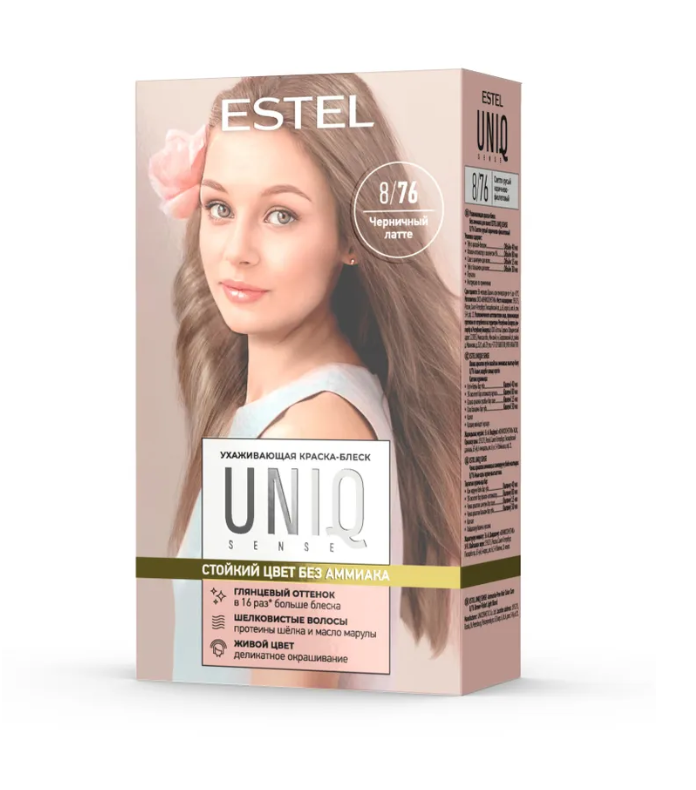 Краска для волос Estel UNIQ SENSE 8/76 светло-русый коричнево-фиолетовый