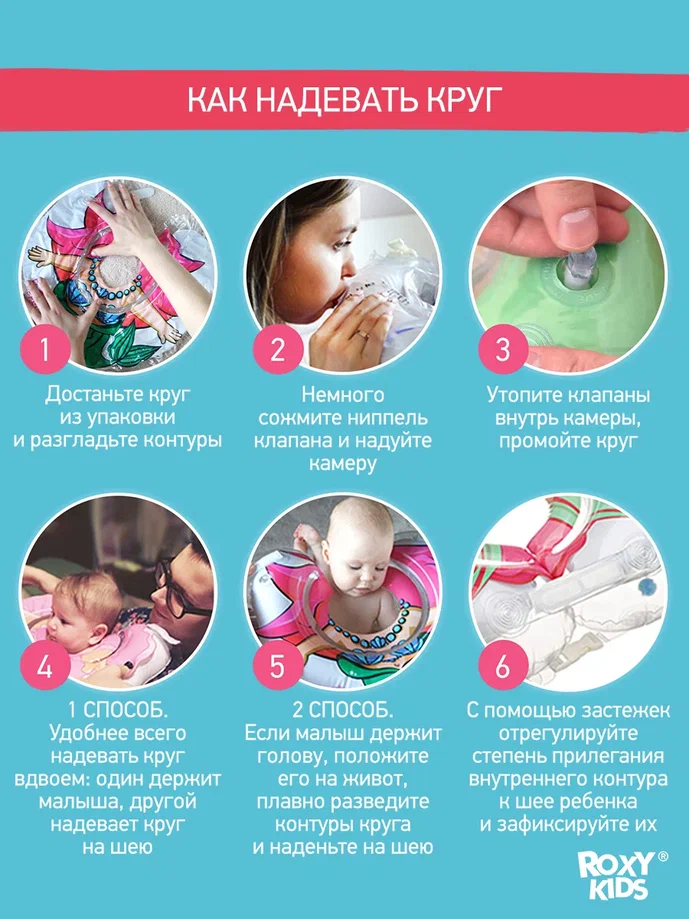Круг для купания Roxy Kids Owl  надувной на шею 