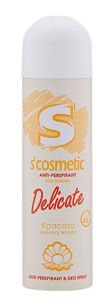 Дезодорант-антиперспирант S'cosmetic Delicate женский Красота жемчужины 145мл