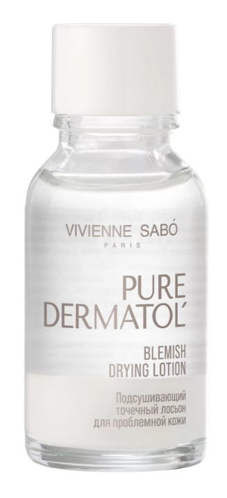 Лосьон для лица Vivienne Sabo Pure Dermatol' Подсушивающий точечный для проблемной кожи 15мл
