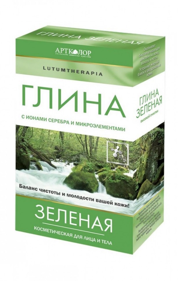 Глина Артколор Lutumtherapia зеленая косметическая 100г - в интернет-магазине tut-beauty.by