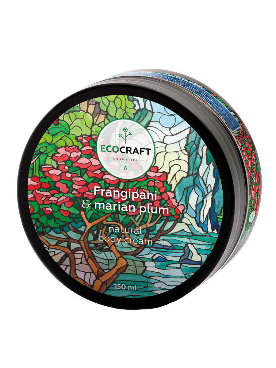 Крем для тела EcoCraft Frangipani and Marian plum Франжипани и марианская слива 150мл - в интернет-магазине tut-beauty.by