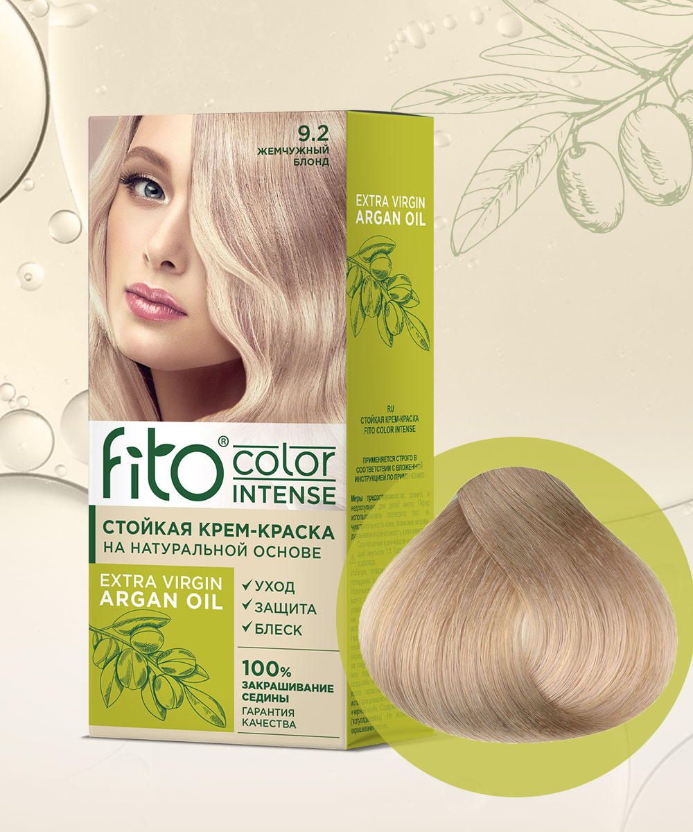 Крем-краска для волос Fito Сolor Intense тон 9.2 Жемчужный блонд 115мл - в интернет-магазине tut-beauty.by