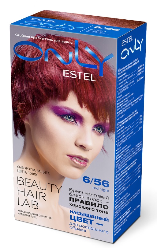 Краска для волос Estel Only тон 6.56 тёмно-русый красно-фиолетовый 50мл - купить в Минске в интернет-магазине косметики. Оптовые цены. Скидки.