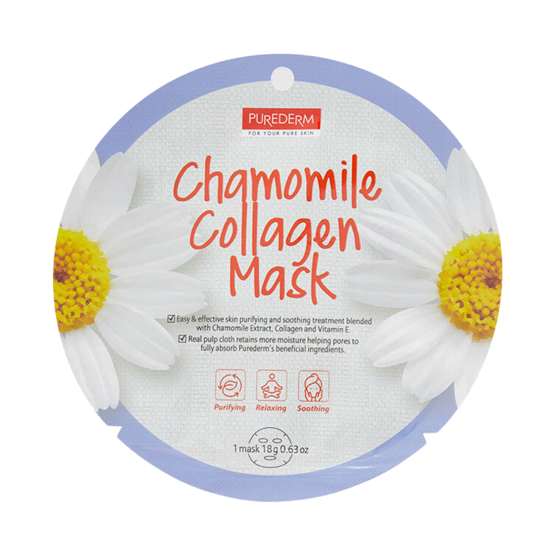 Маска для лица Purederm Chamomile Collagen Mask Ромашка 18г - в интернет-магазине tut-beauty.by