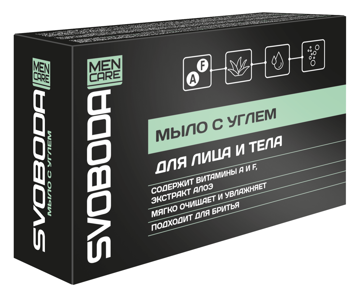 Мыло Свобода MEN CARE с углем 100г р