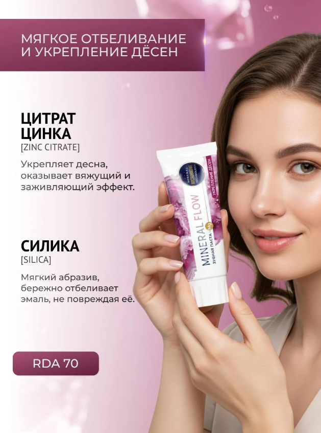 Зубная паста PSLAB Mineral Flow Укрепление дёсен 100гр