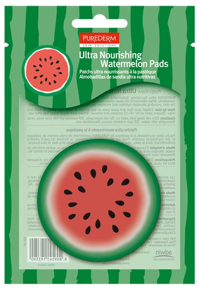 Патчи Purederm Miracle Ultra Nourishing Watermelon Pads с арбузом 13г