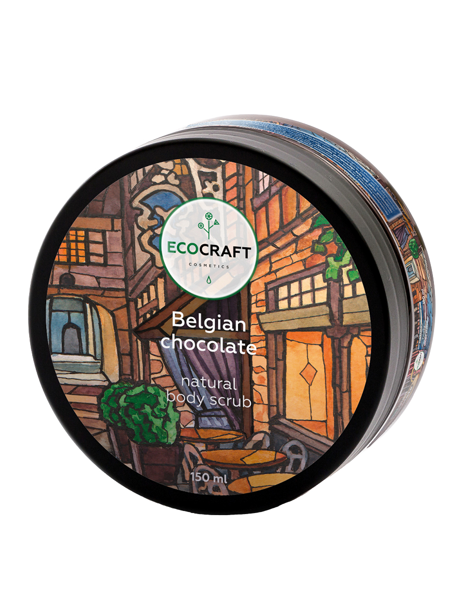 Скраб для тела EcoCraft Belgian chocolate Бельгийский шоколад 150мл - в интернет-магазине tut-beauty.by