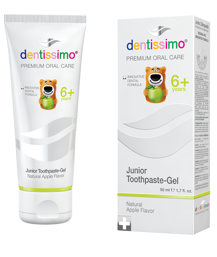 Зубная паста Dentissimo Junior Apple Toothpaste 6+ с натуральным яблоком 50мл - купить в интернет-магазине tut-beauty.by.