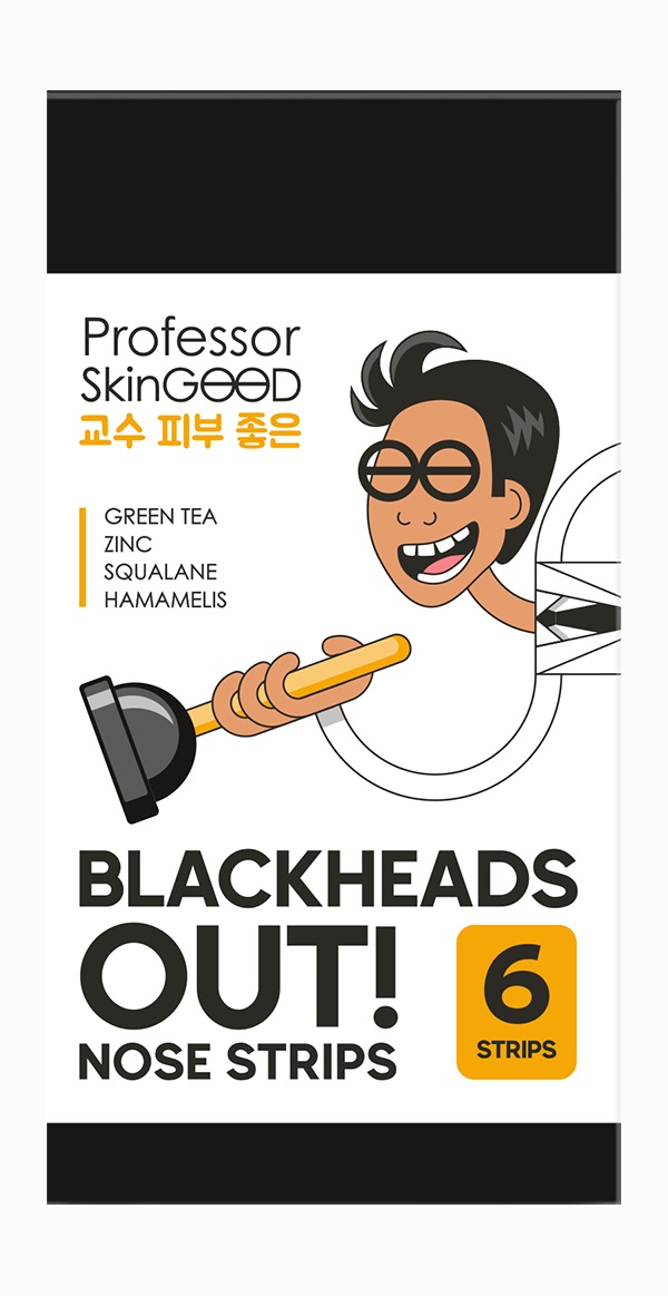 Полоски для носа Professor SkinGOOD"Blackheads Out" Blackheads Out Nose Strips Очищающие 6шт - в интернет-магазине tut-beauty.by